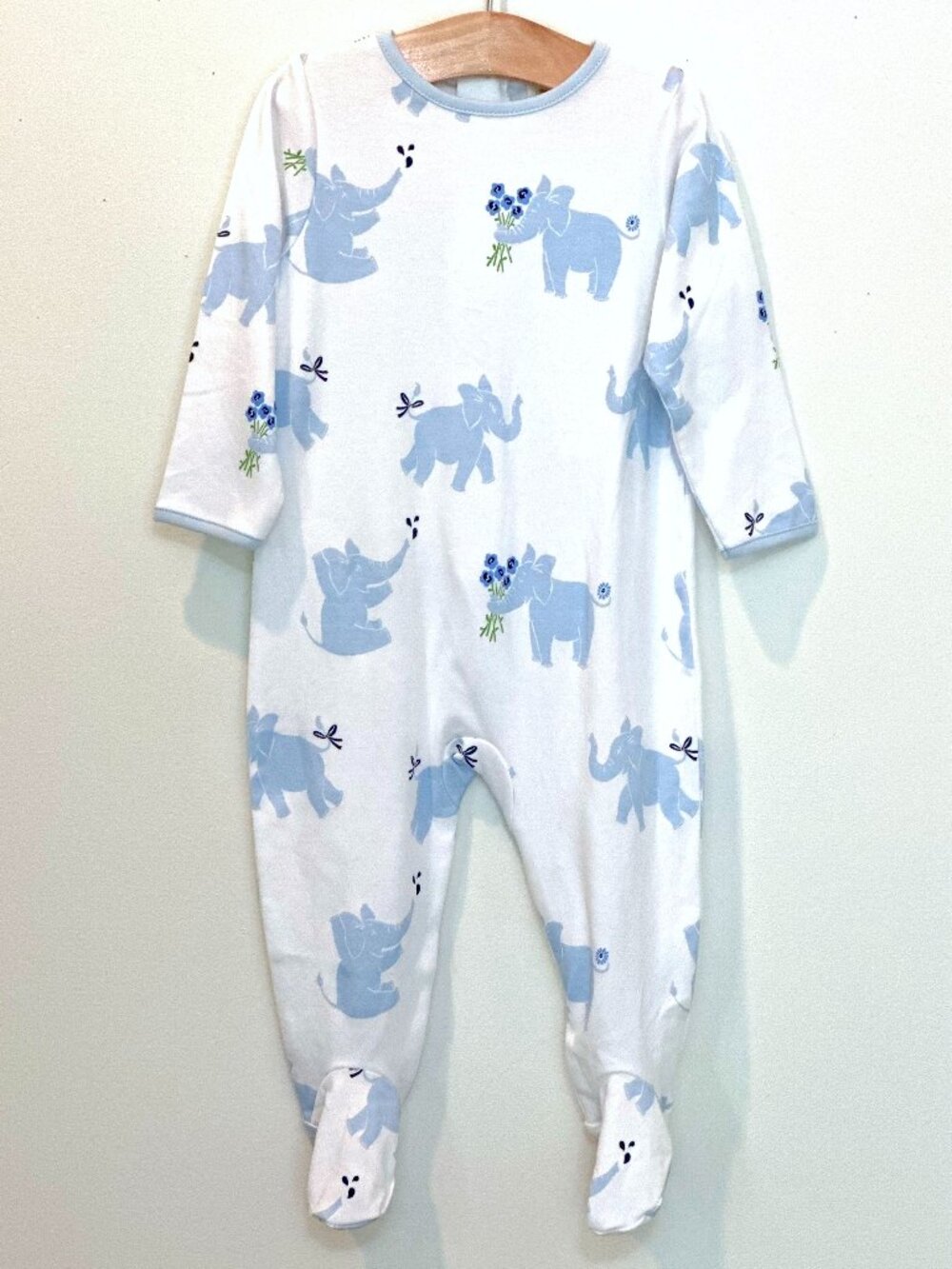The Beaufort Bonnet Company Rock Me Romper in Blue Precious Peanuts